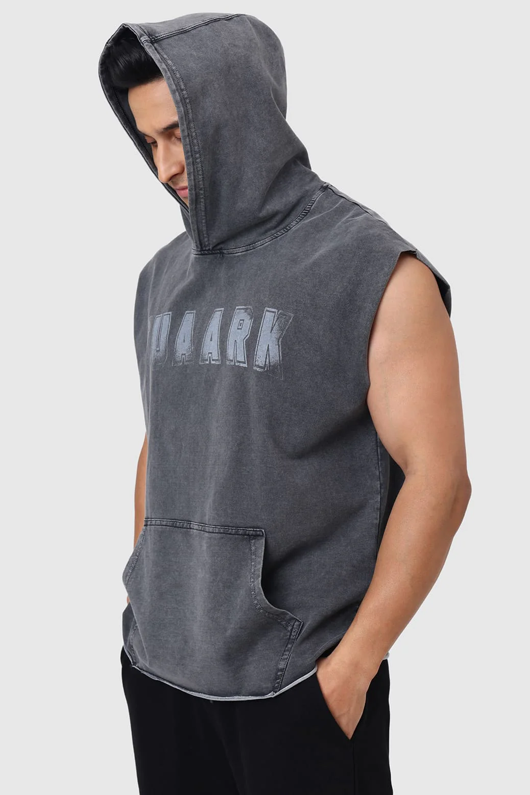 Shadow Washed Capsleeves Hoodie Dark Grey - Image 3