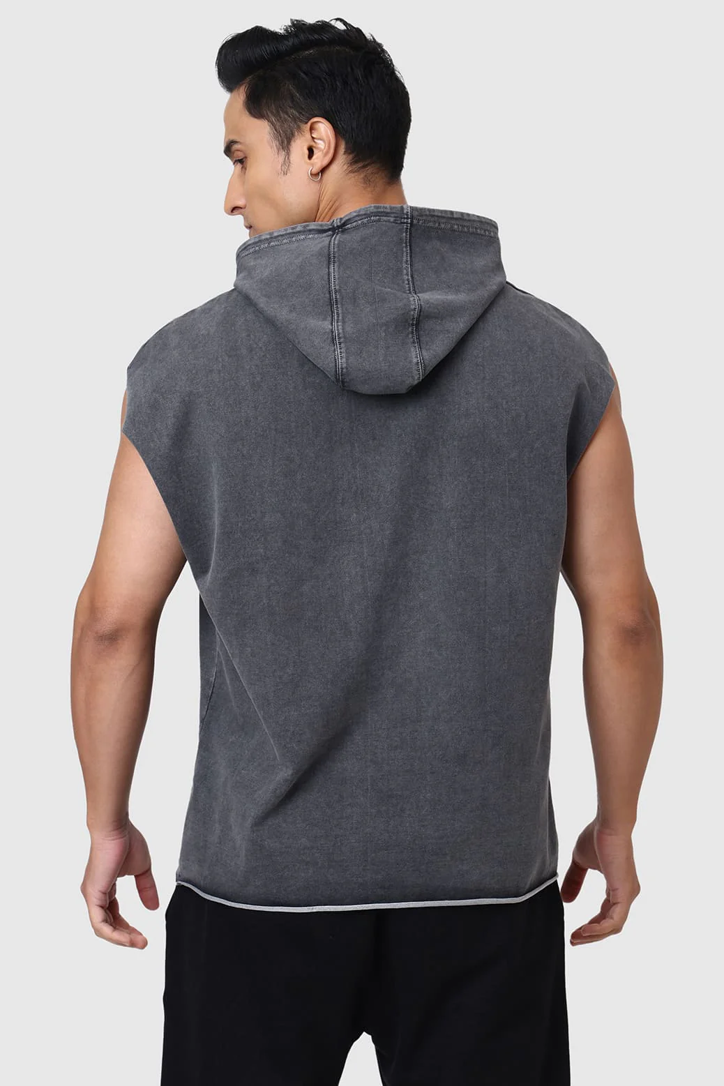 Shadow Washed Capsleeves Hoodie Dark Grey - Image 6
