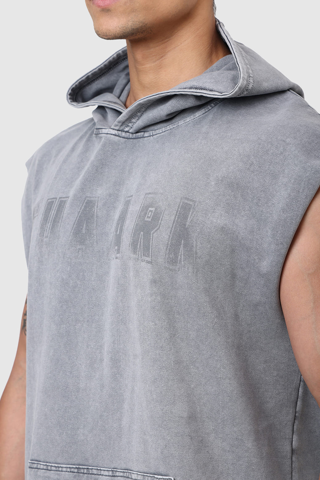 Shadow Washed Capsleeves Hoodie Light Grey - Image 5