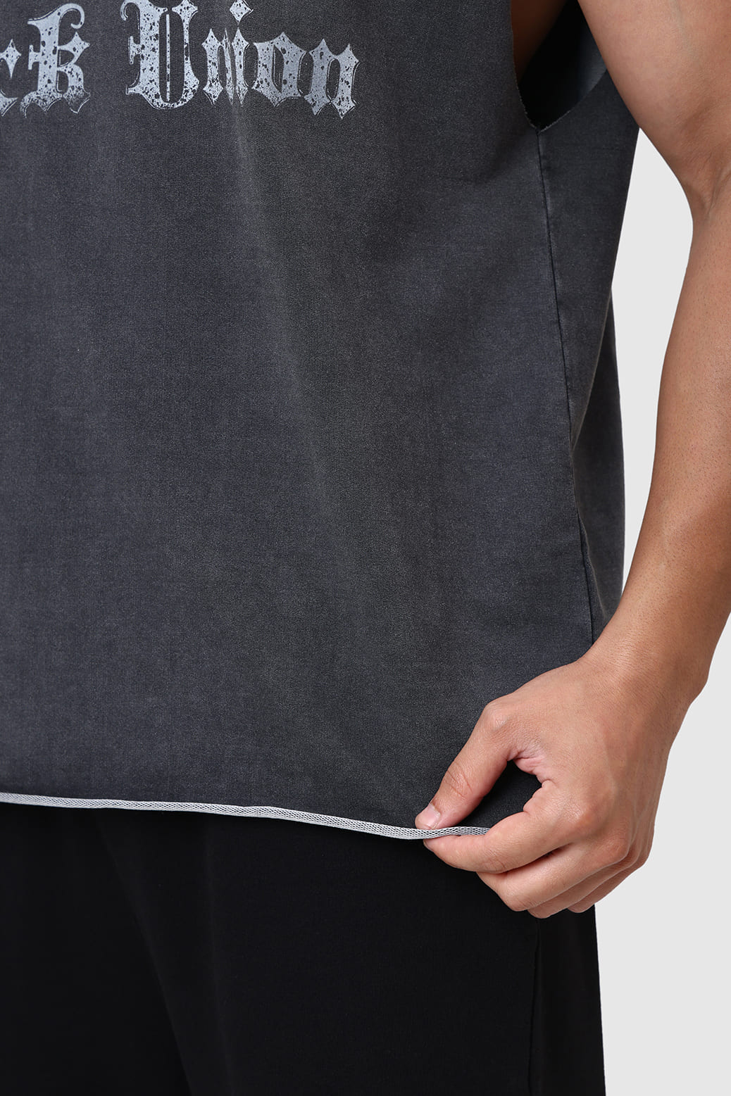 Shadow Washed Capsleeves Tank Dark Grey - Image 4