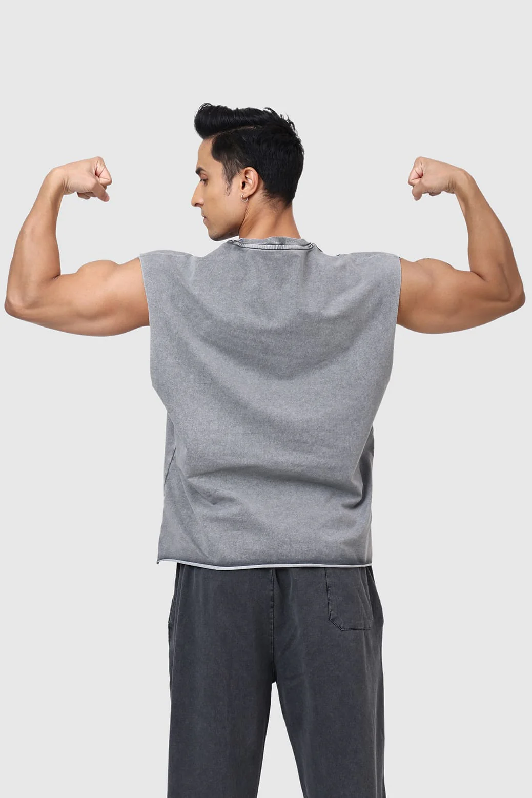 Shadow Washed Capsleeves Tank Light Grey - Image 7
