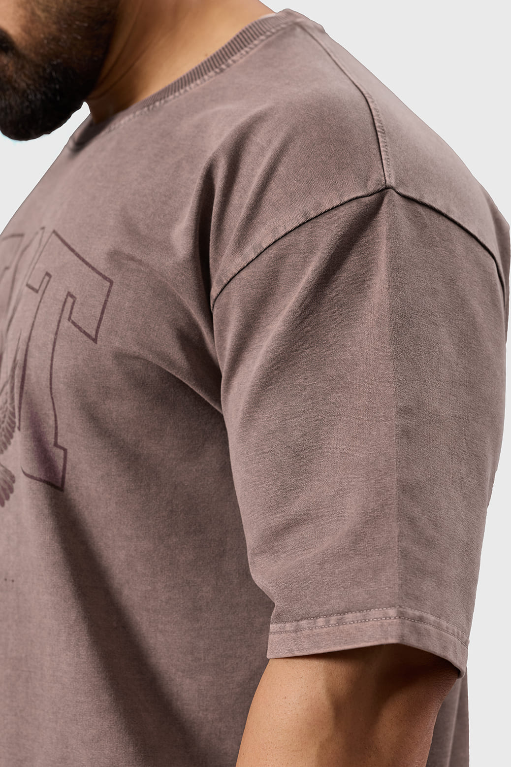 Shadow Washed Oversized T-shirt Brown - Image 5