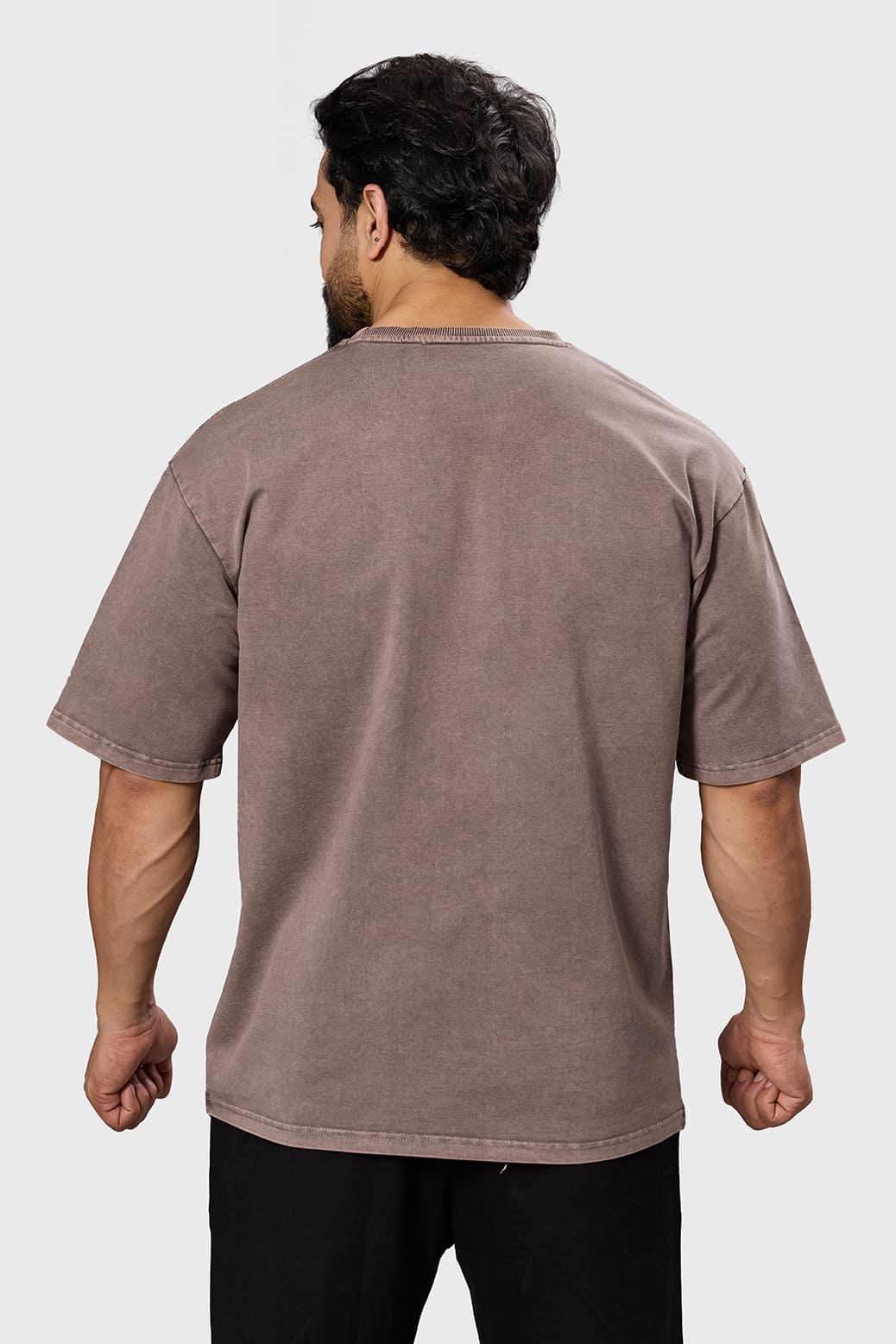 Shadow Washed Oversized T-shirt Brown - Image 7