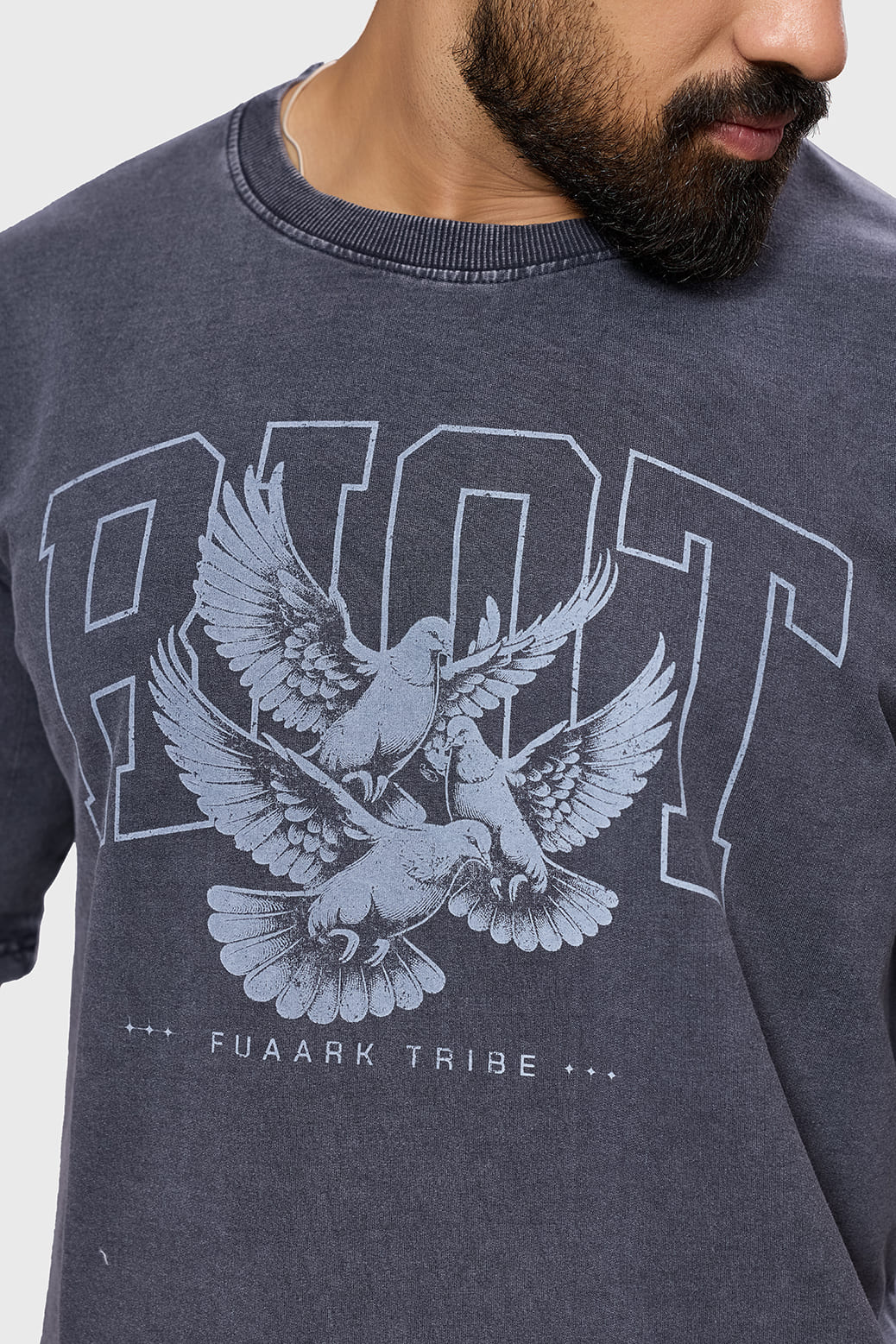 Shadow Washed Oversized T-shirt Dark Grey - Image 4