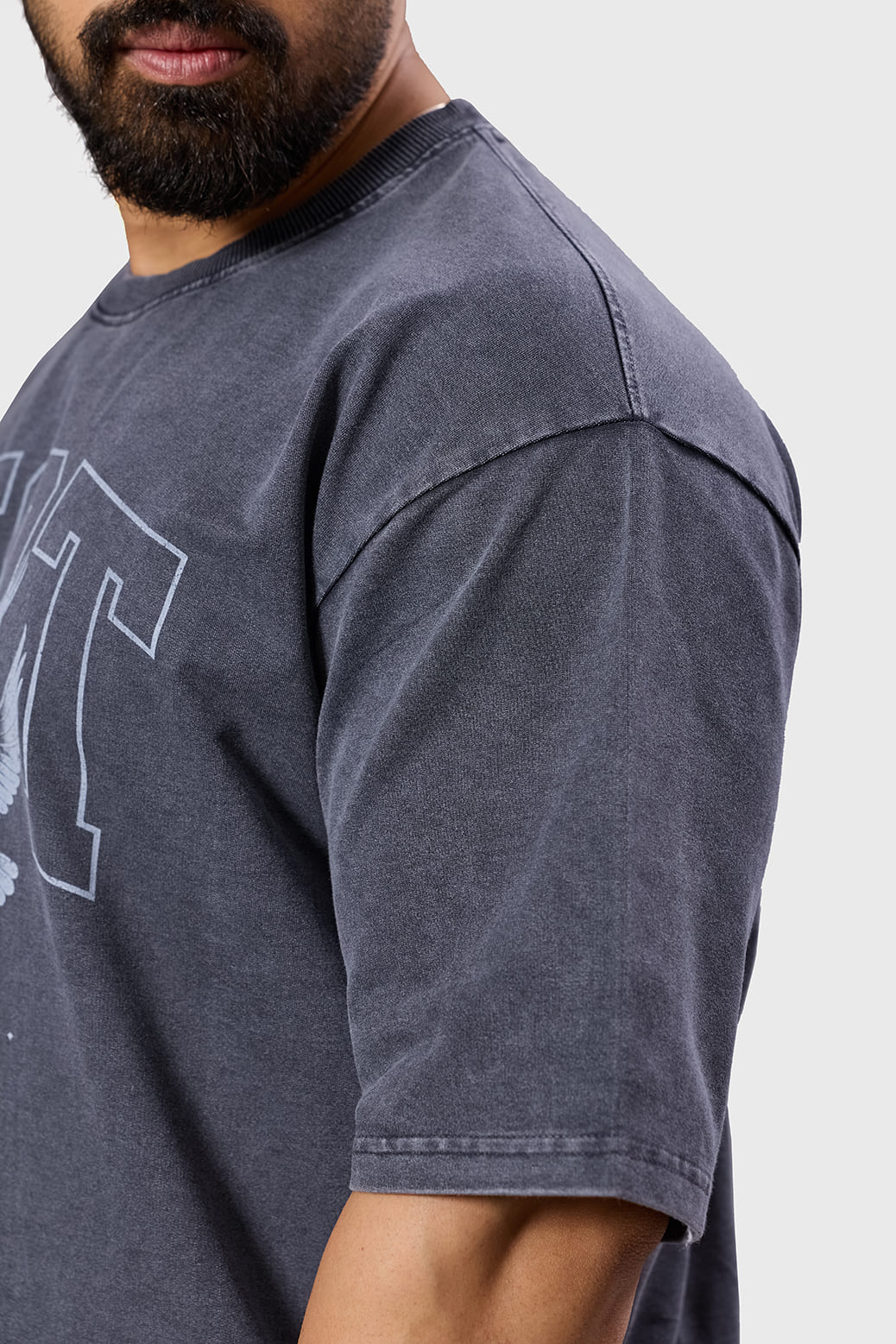 Shadow Washed Oversized T-shirt Dark Grey - Image 5