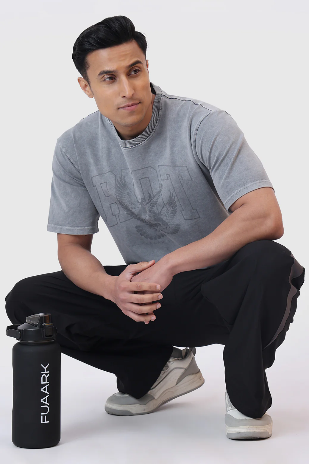 Shadow Washed Oversized T-shirt Light Grey - Image 5