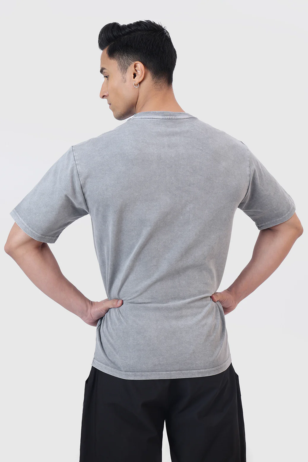 Shadow Washed Oversized T-shirt Light Grey - Image 6