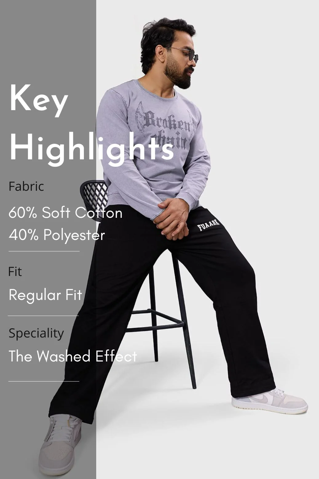 Shadow Washed Sweatshirt Light Grey - Image 7
