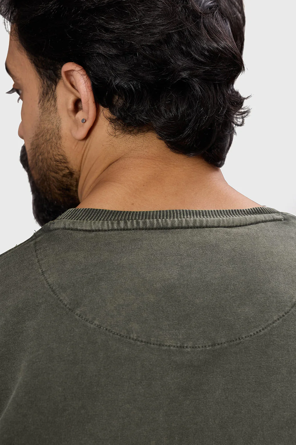 Shadow Washed Sweatshirt Olive - Image 5