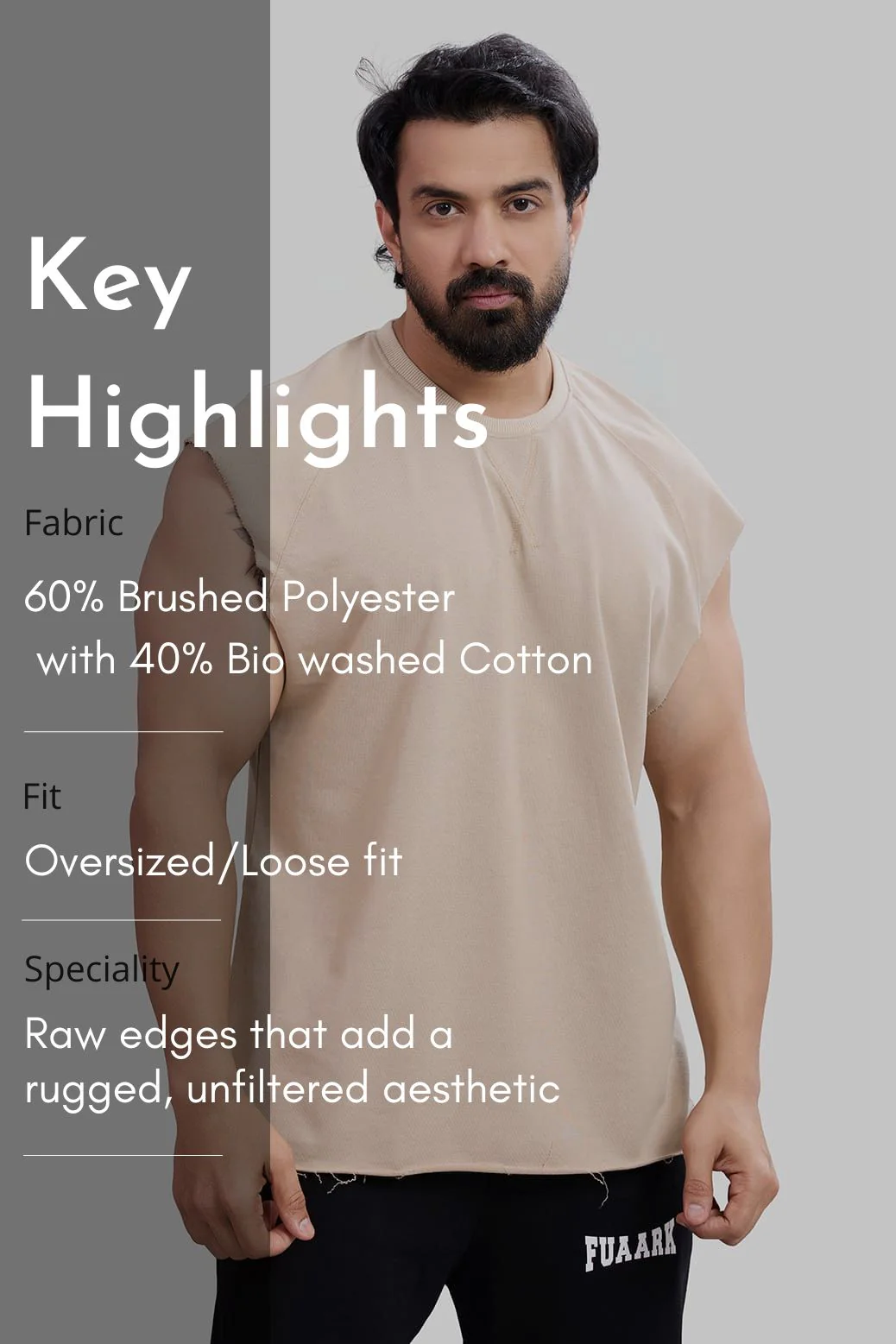 Shell Raw Capsleeves Tank Beige - Image 7