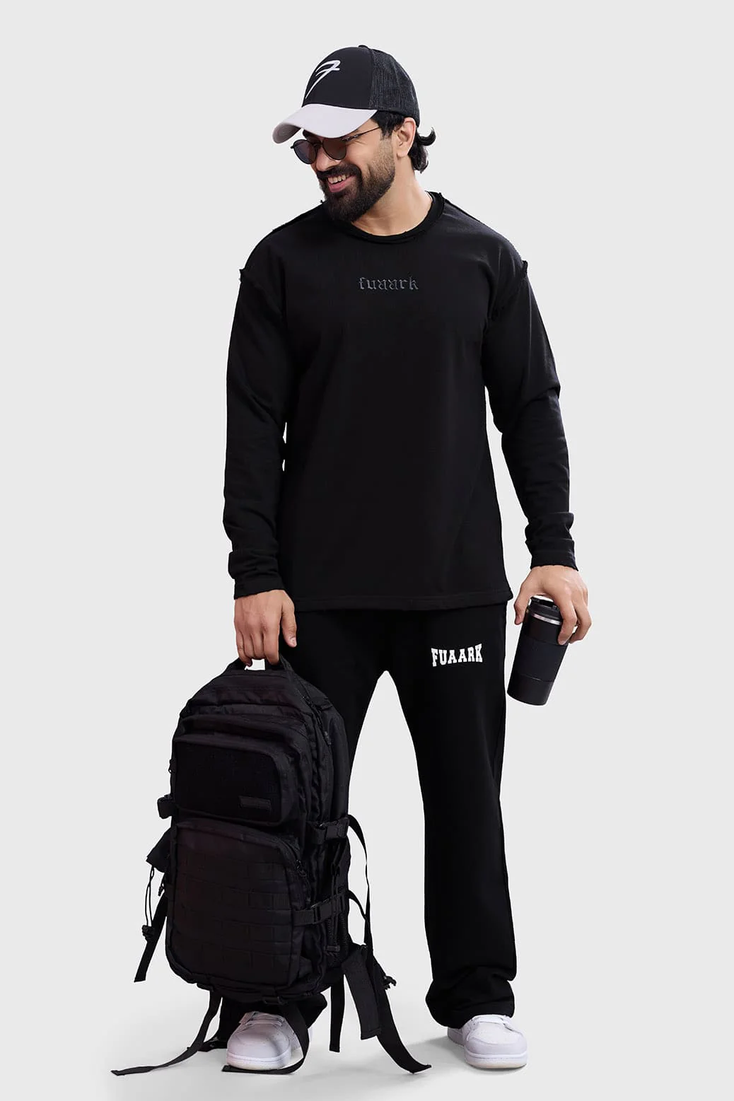 Shell Raw Sweatshirt Black - Image 2