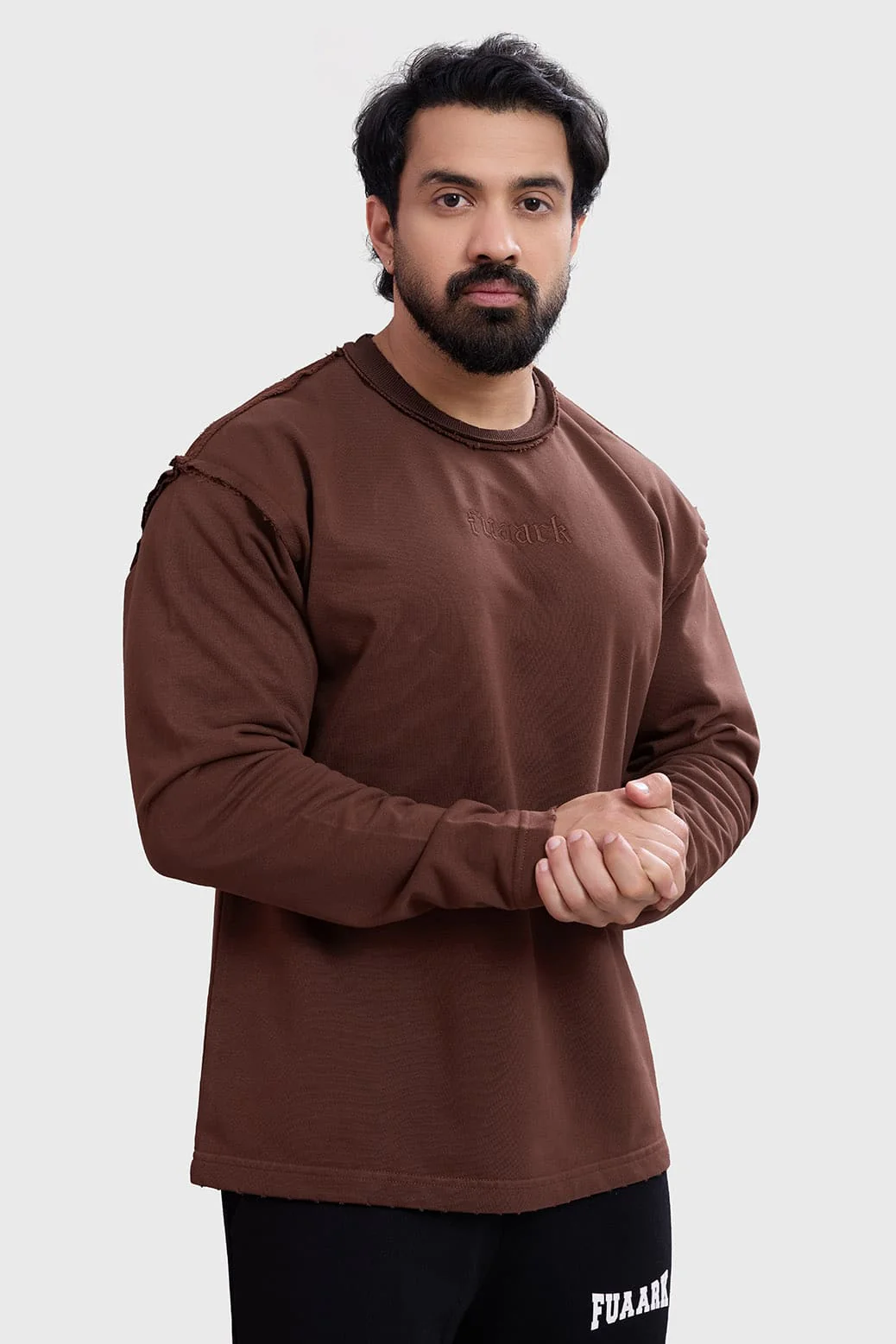 Shell Raw Sweatshirt Brown - Image 3