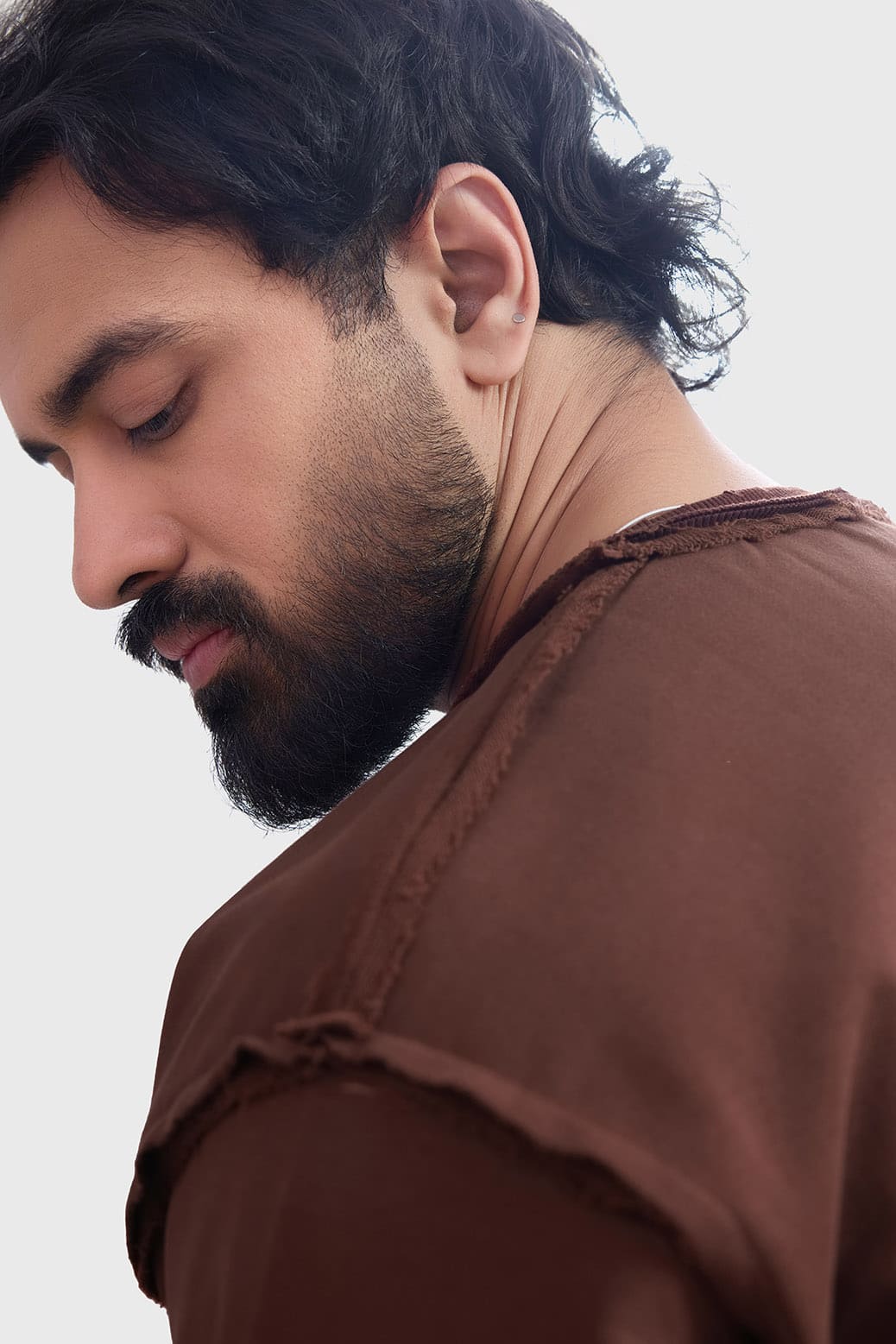 Shell Raw Sweatshirt Brown - Image 4