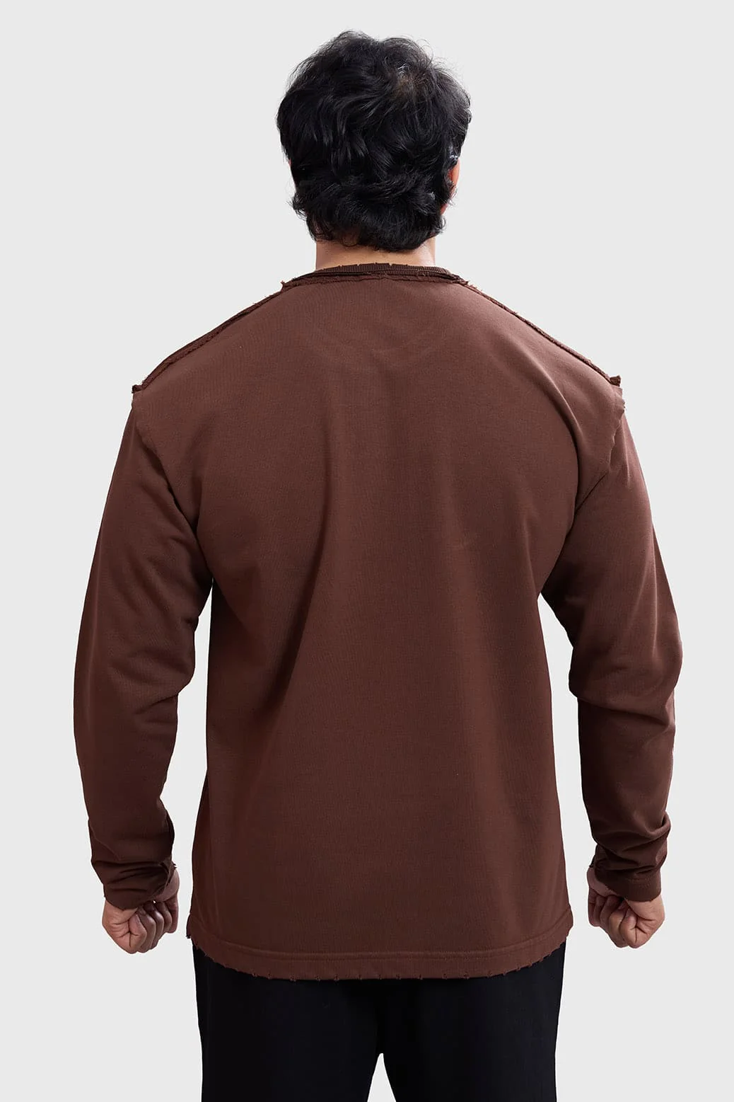 Shell Raw Sweatshirt Brown - Image 6