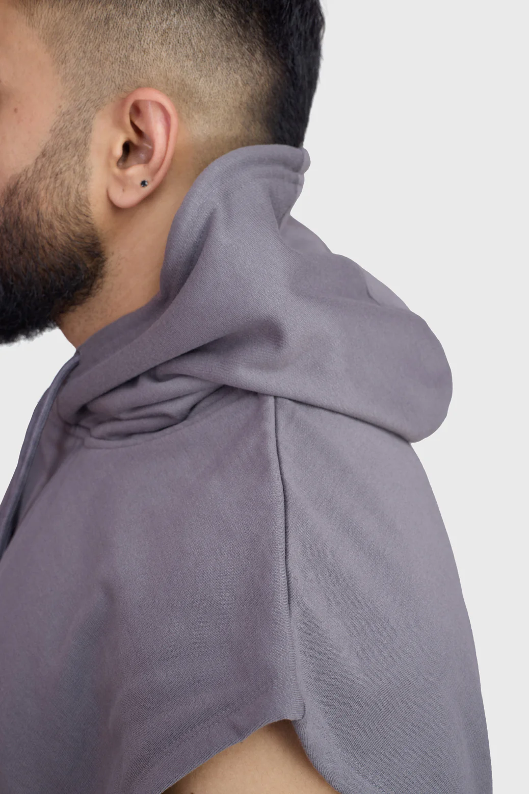 Signature Cap Sleeves Hoodie Dark Grey - Image 4