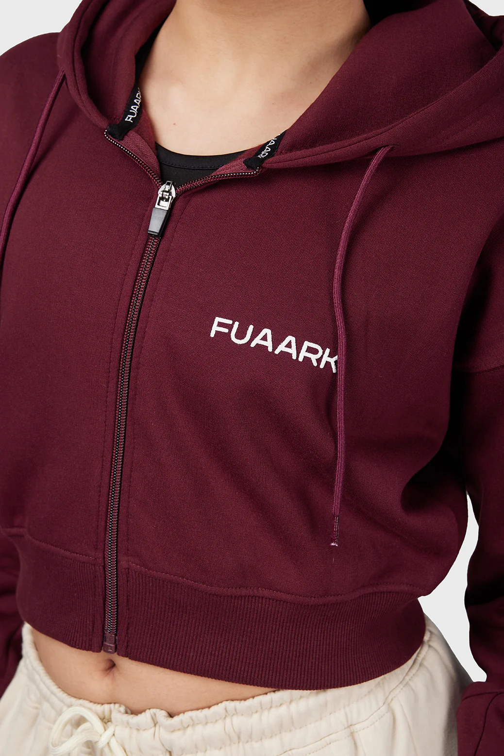 Signature Oversized Cropped Jacket Cherry - Image 3