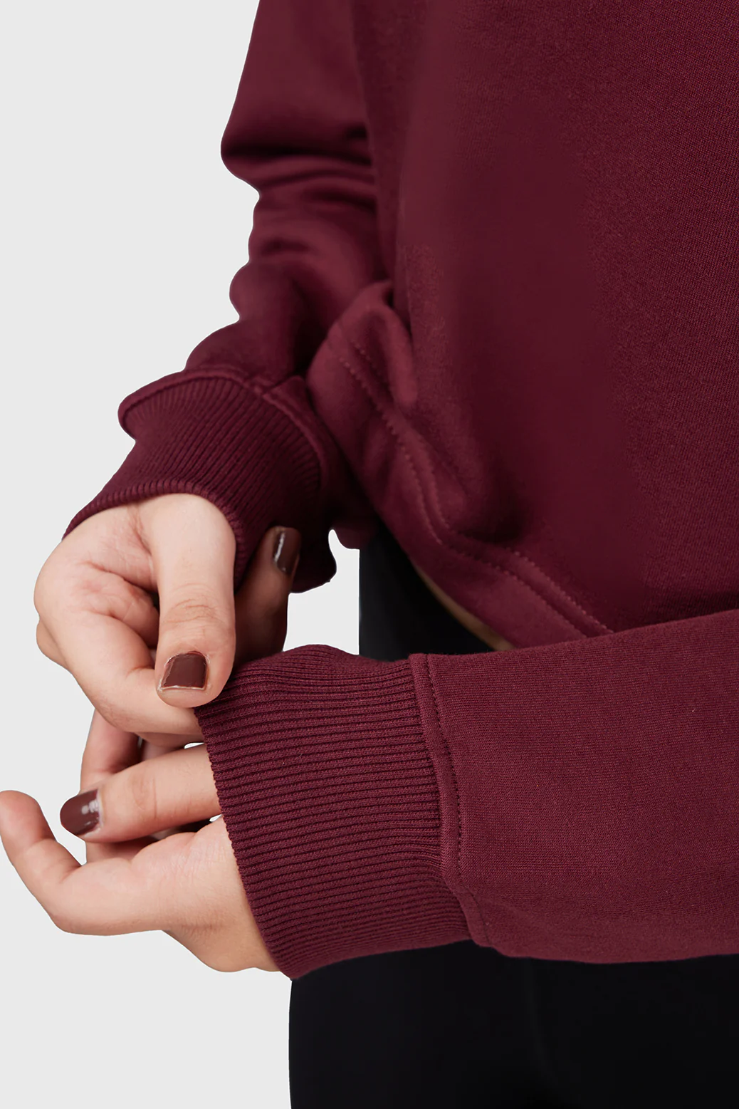Signature Oversized Cropped Sweatshirt Cherry - Image 5