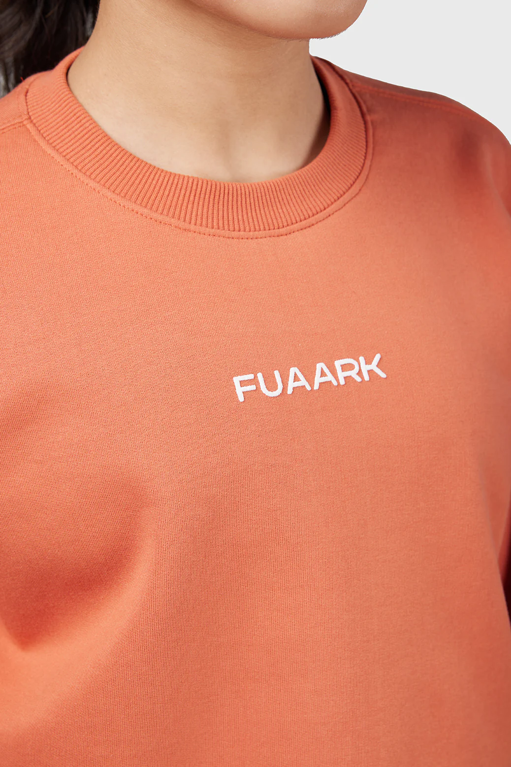 Signature Oversized Cropped Sweatshirt Orange - Image 3