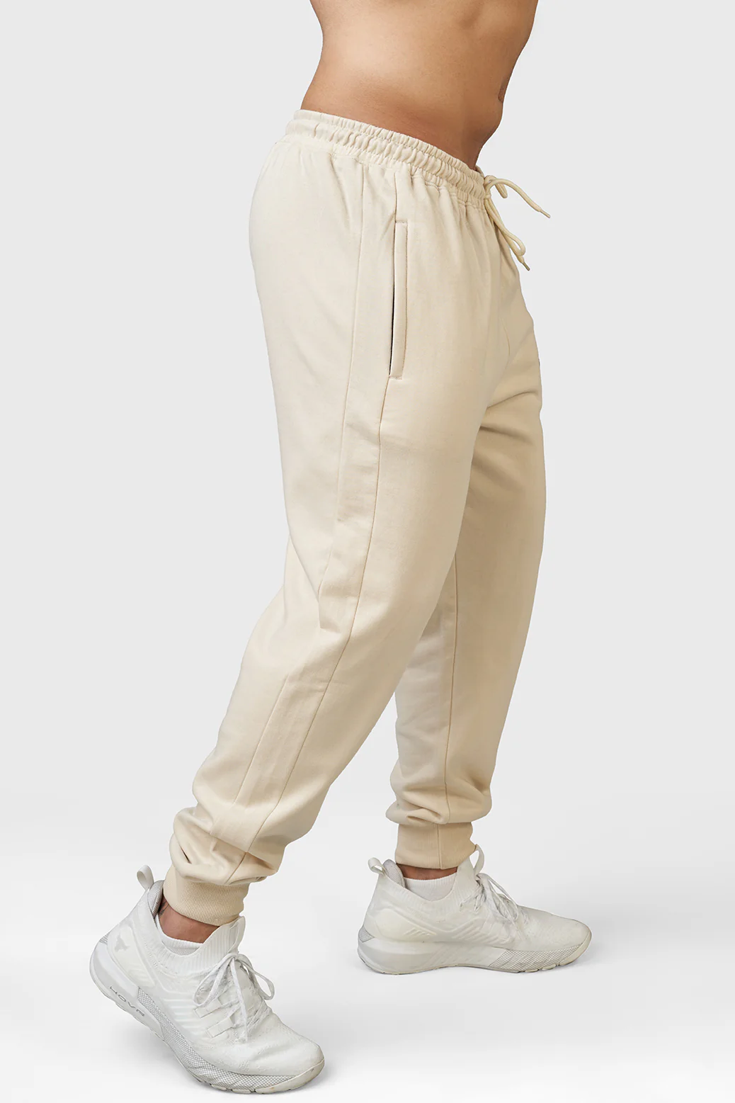Signature Oversized Joggers Beige - Image 4