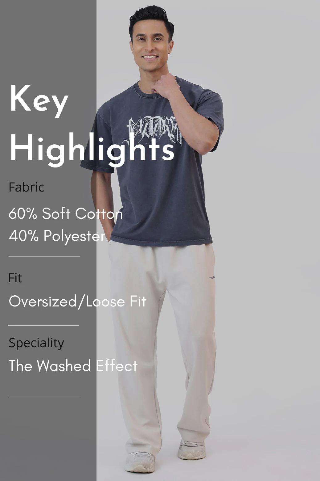 Skull Washed Oversized T-shirt Navy - Image 8