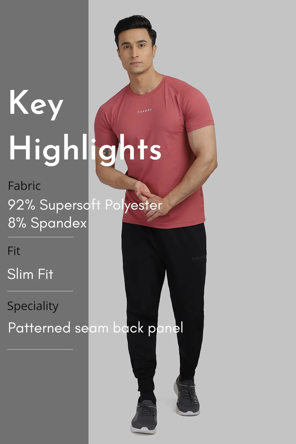 Sleek T-shirt Deep Red - Image 6