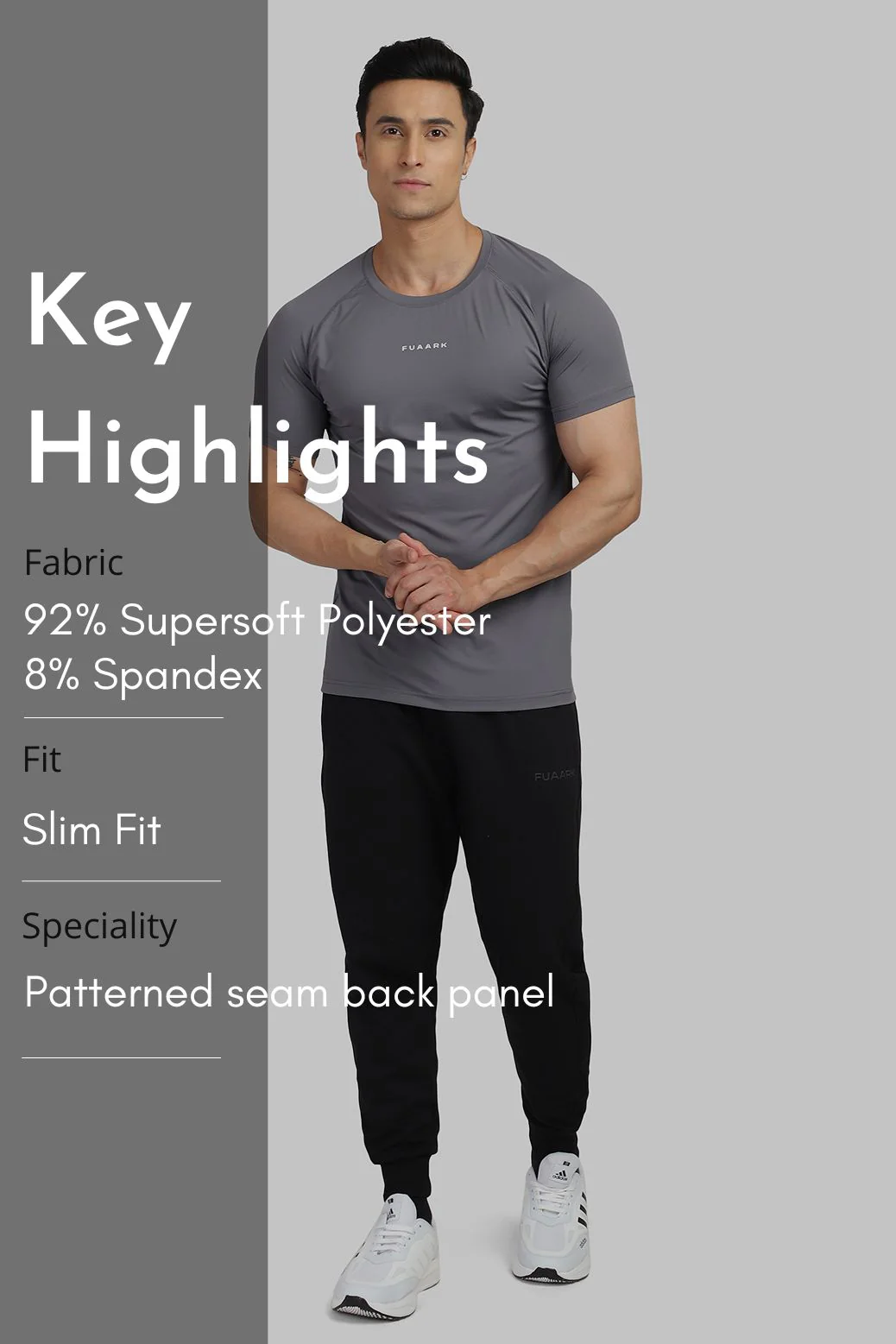 Sleek T-shirt Grey - Image 6