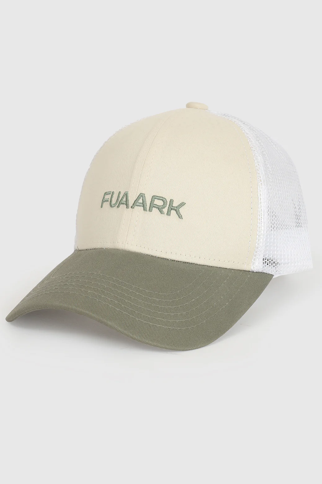 Sleek Trucker Cap Beige/Olive