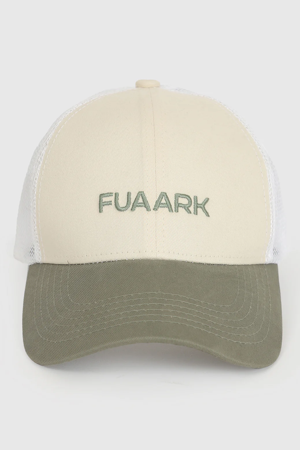 Sleek Trucker Cap Beige/Olive - Image 2