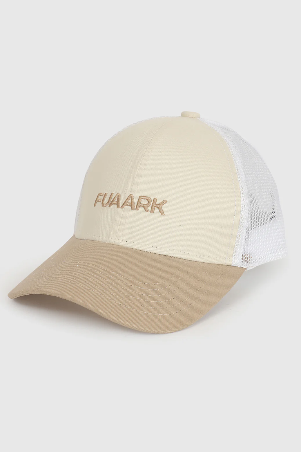 Sleek Trucker Cap Beige/White - Image 2