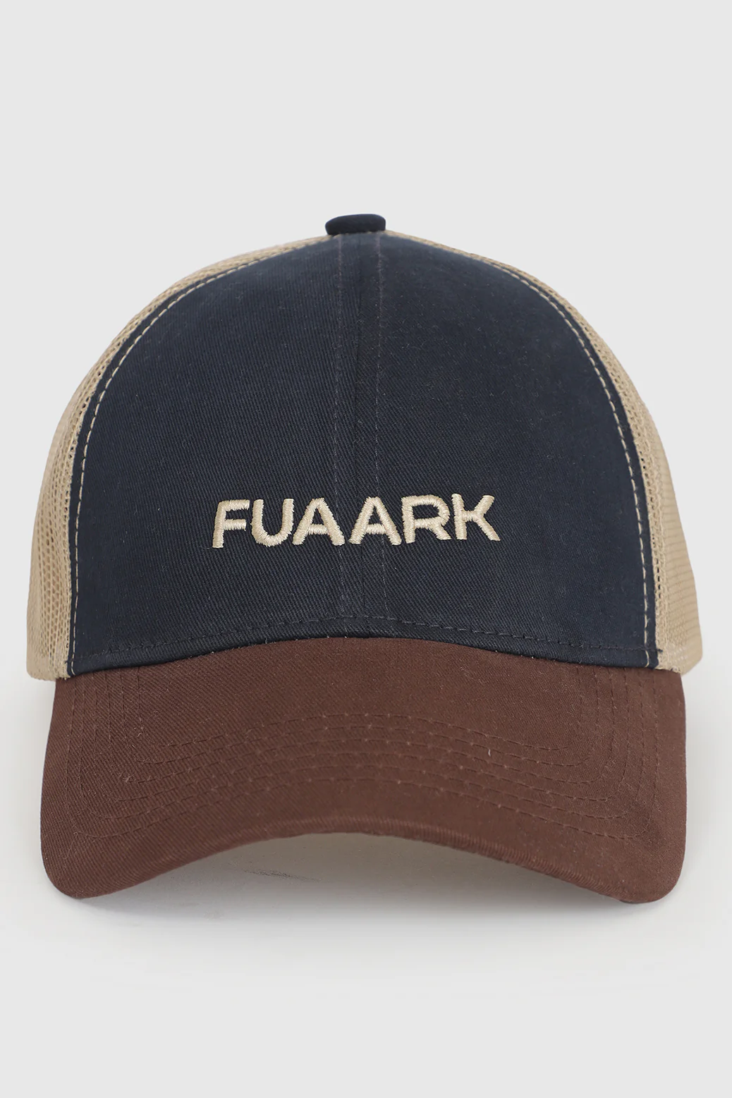 Sleek Trucker Cap Navy/Beige - Image 2