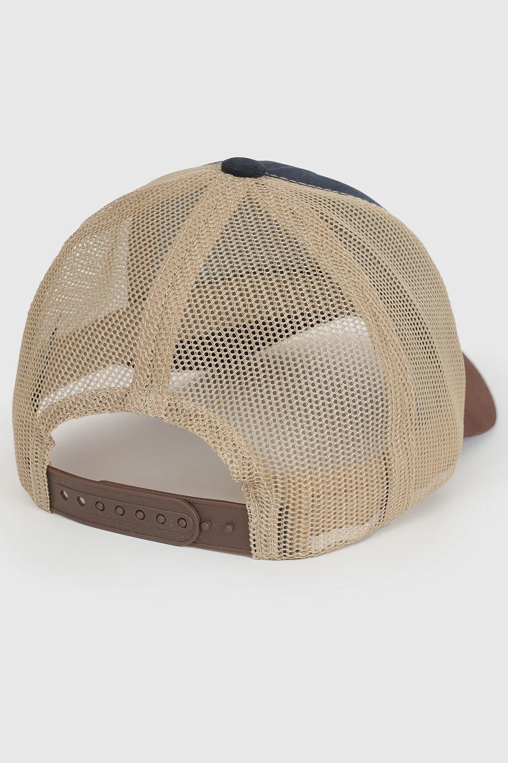 Sleek Trucker Cap Navy/Beige - Image 3