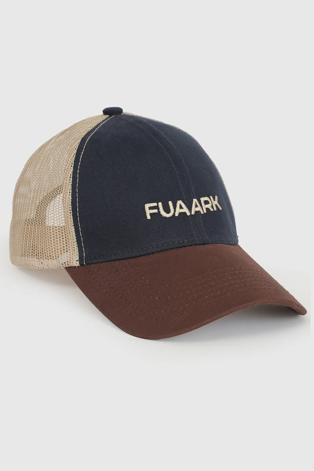 Sleek Trucker Cap Navy/Beige - Image 5