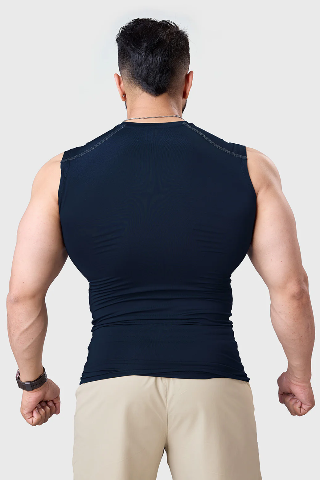 Compression Sleeveless  Tank Navy - Image 6