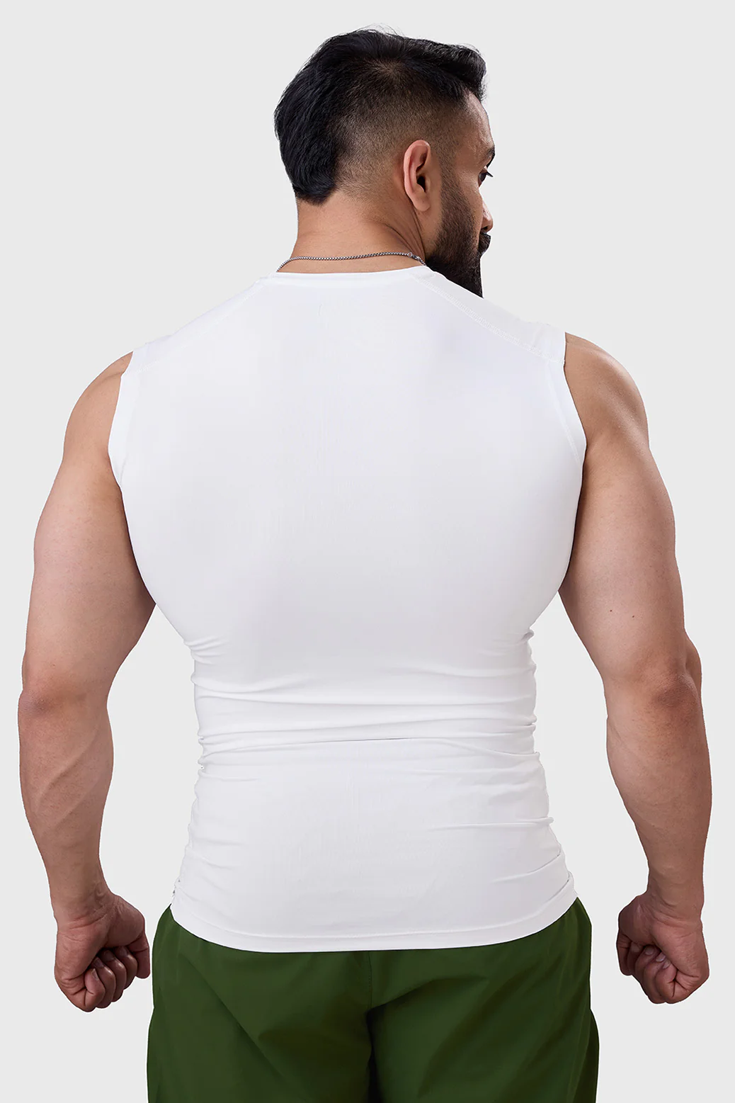 Compression Sleeveless Tank White - Image 6