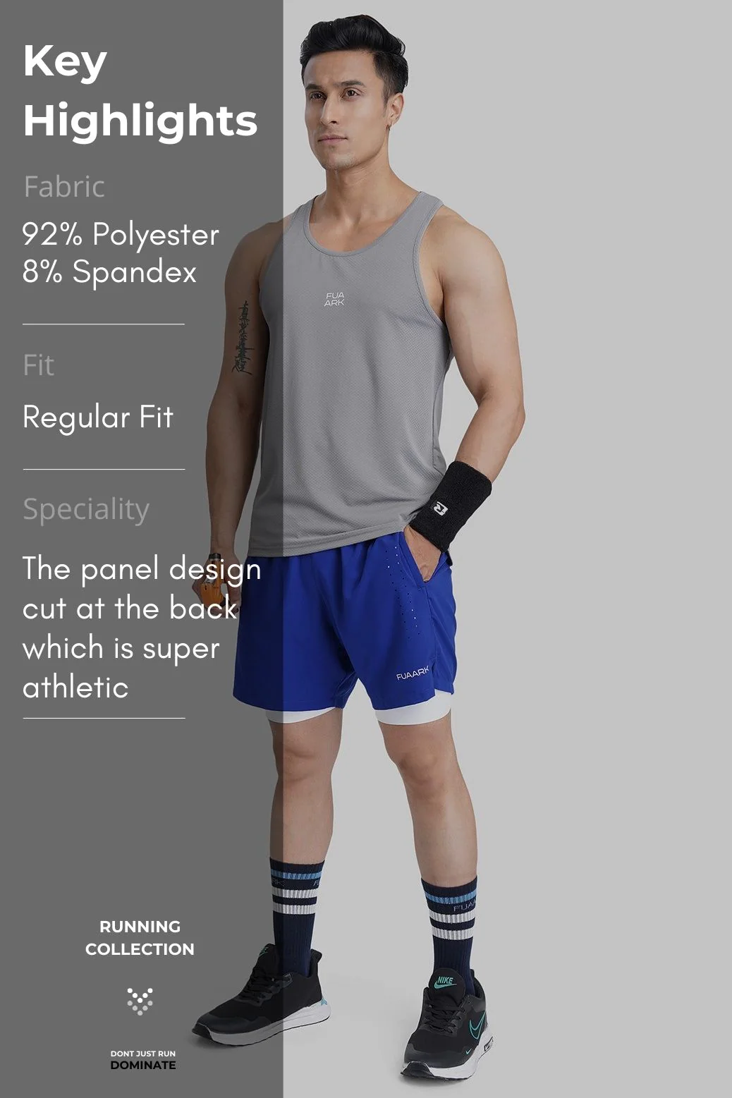 Sprint Running Tank Light Grey - Image 7