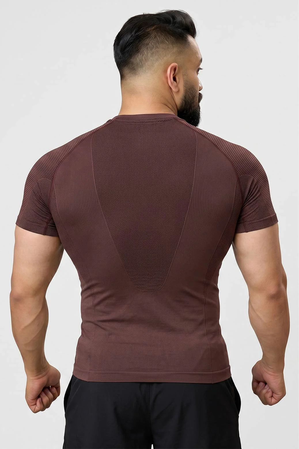 Strength Seamless T-shirt Brown - Image 5