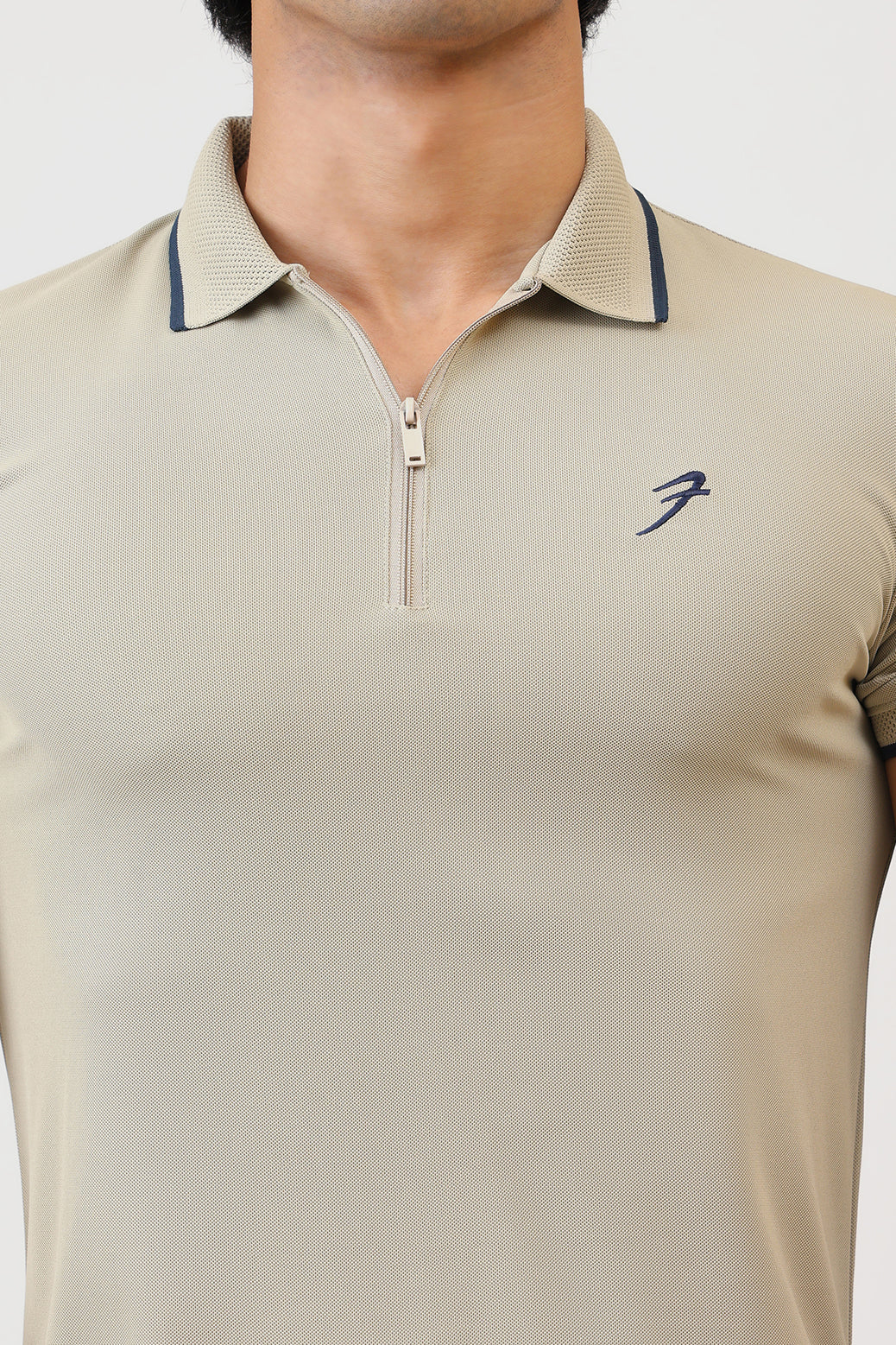 Stride Polo T-shirt Beige - Image 3