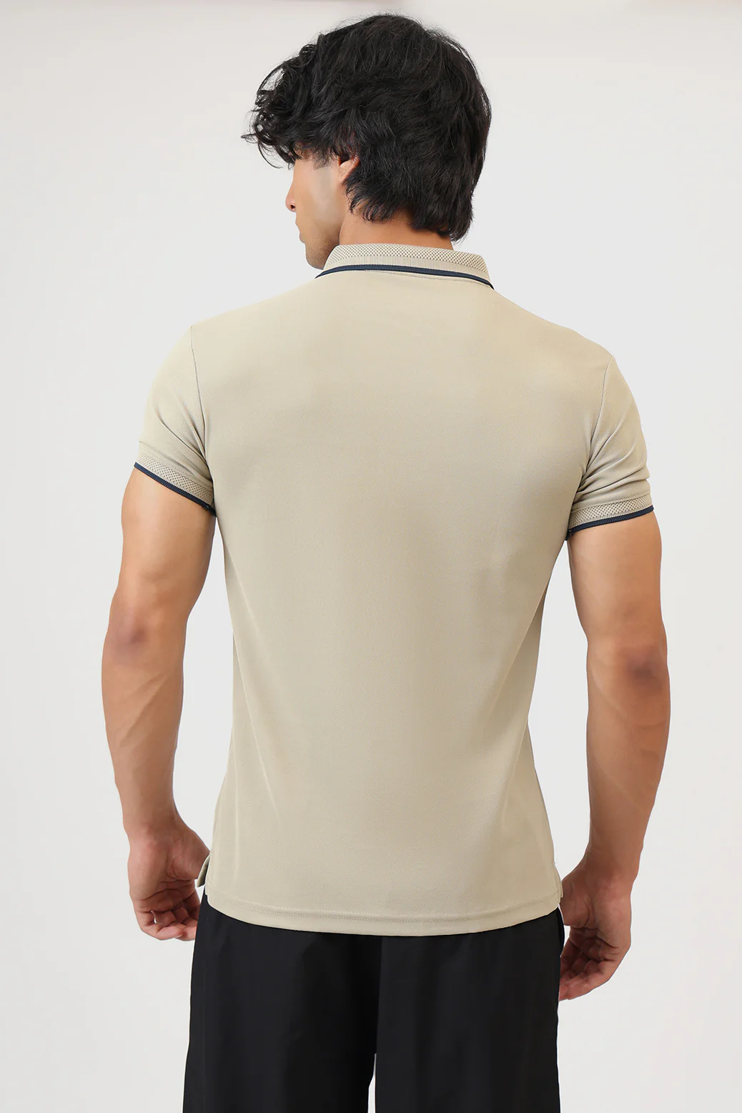 Stride Polo T-shirt Beige - Image 6