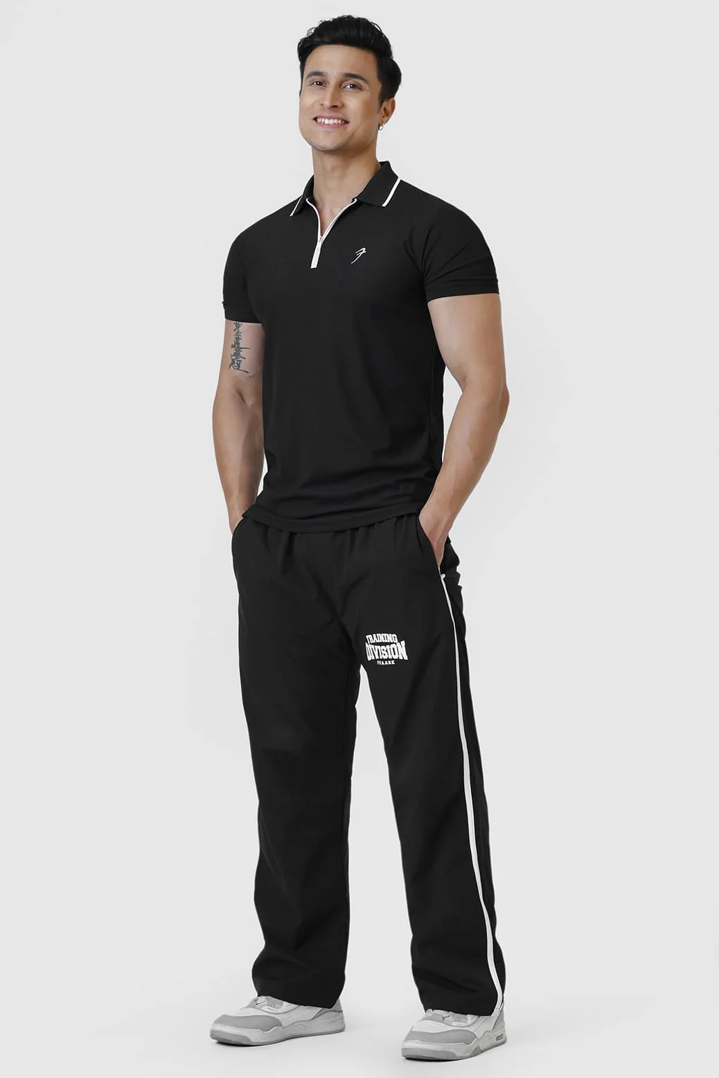 Stride Polo T-shirt Black - Image 2