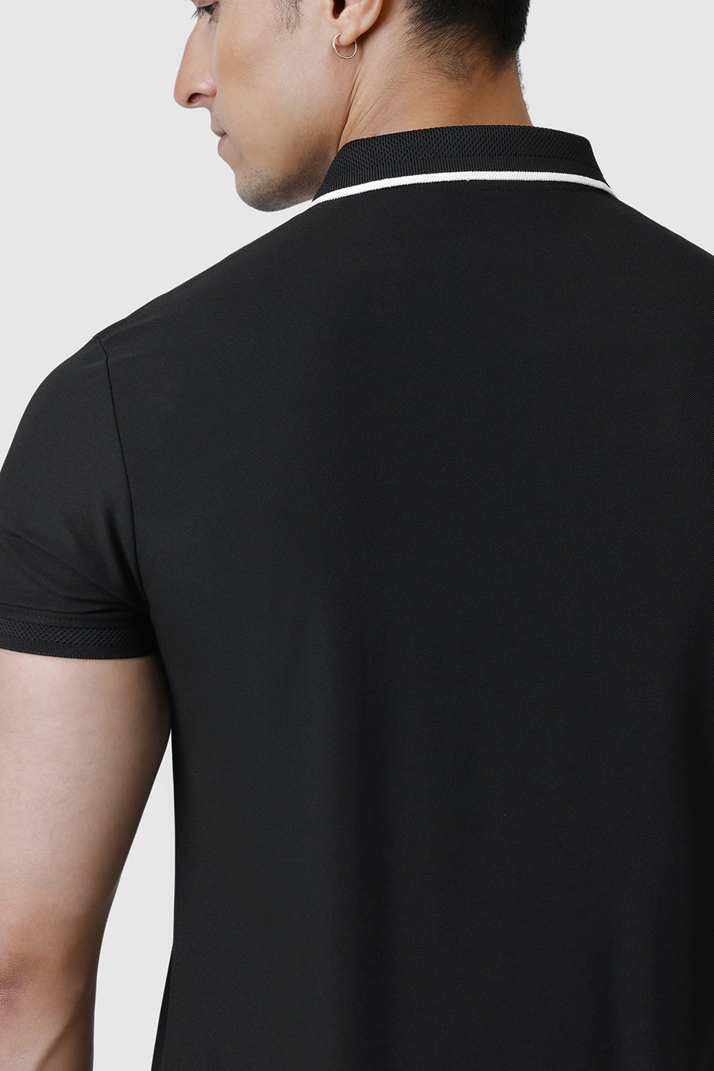 Stride Polo T-shirt Black - Image 4