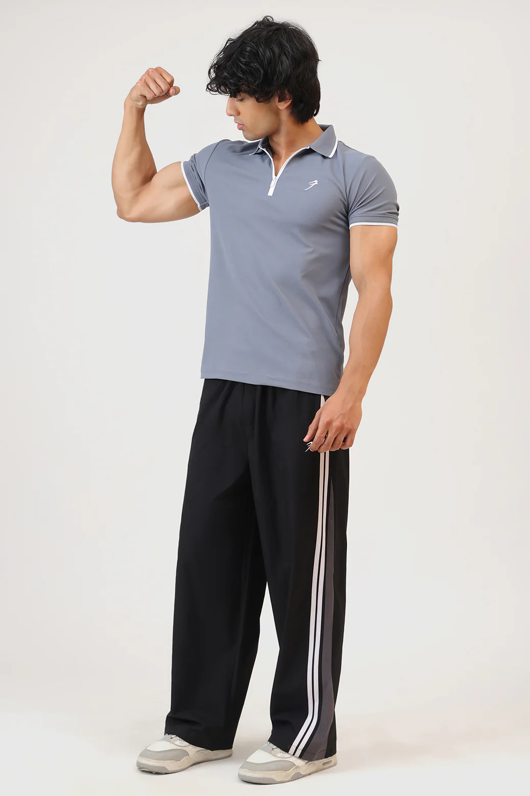 Stride Polo T-shirt Grey - Image 6