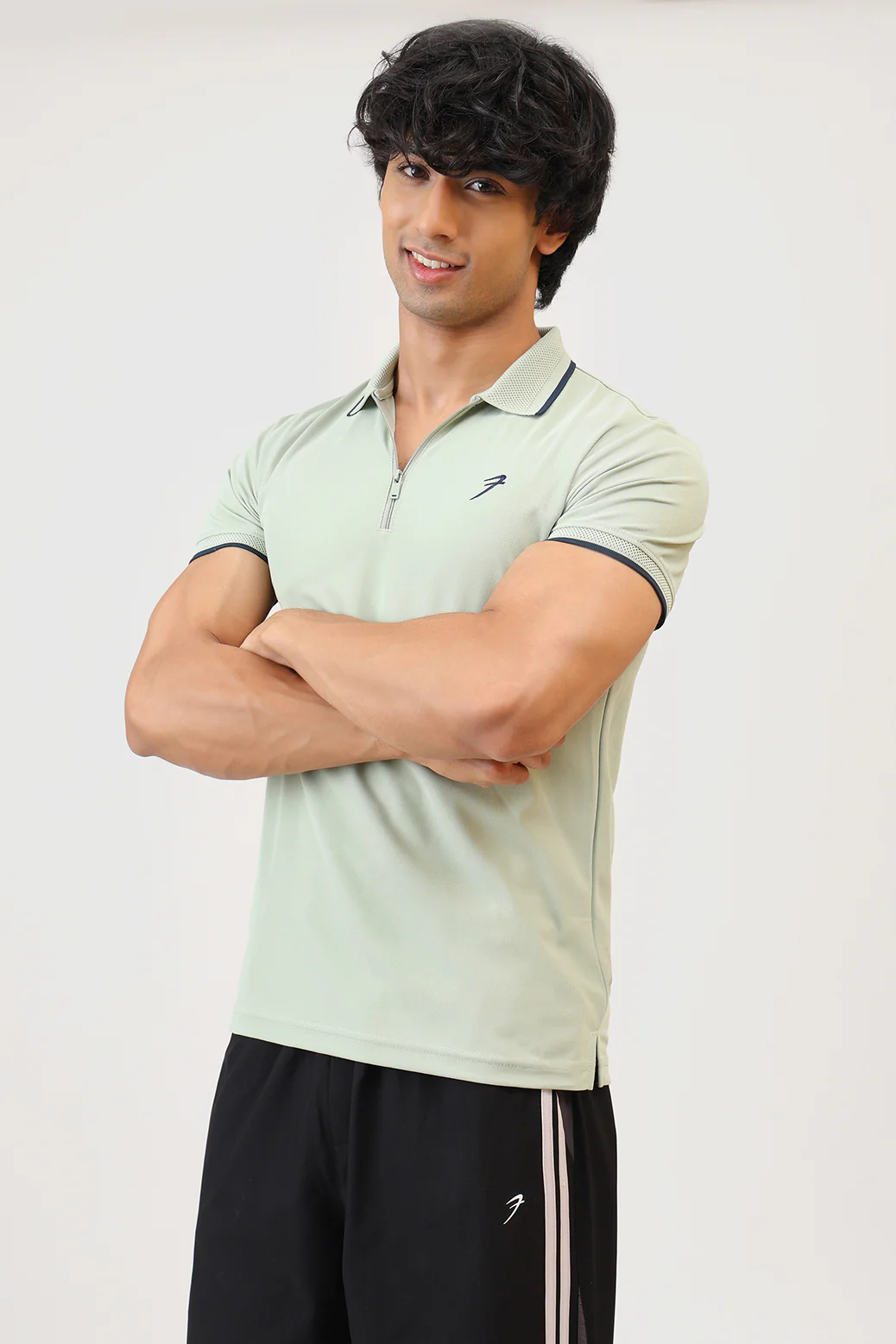 Stride Polo T-shirt Light Green - Image 4