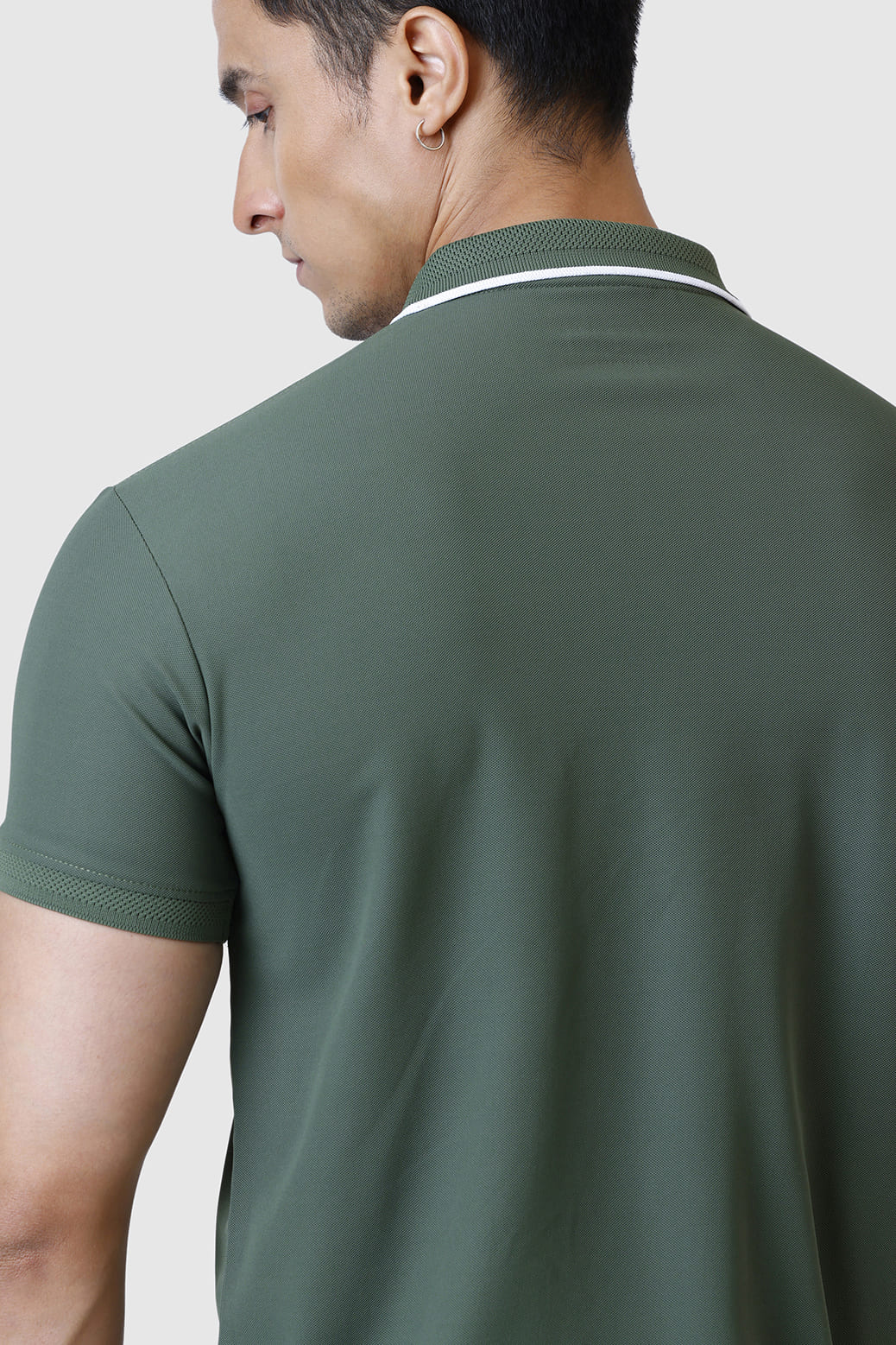Stride Polo T-shirt Olive - Image 5