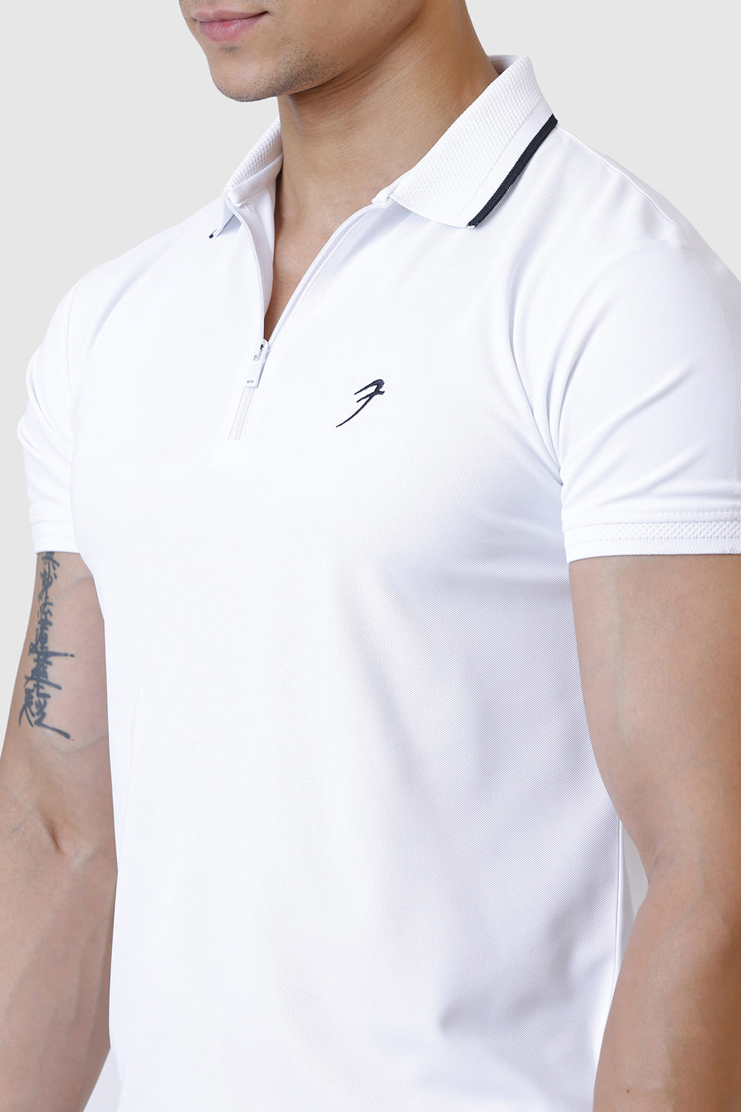 Stride Polo T-shirt White - Image 4