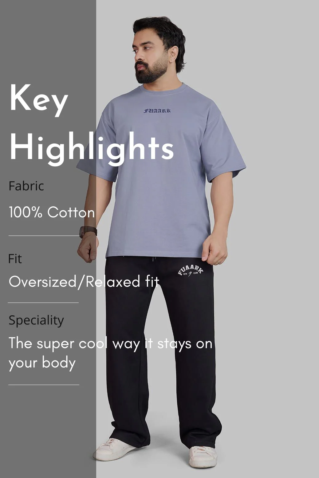 Sword Oversized T-shirt Light Grey - Image 8
