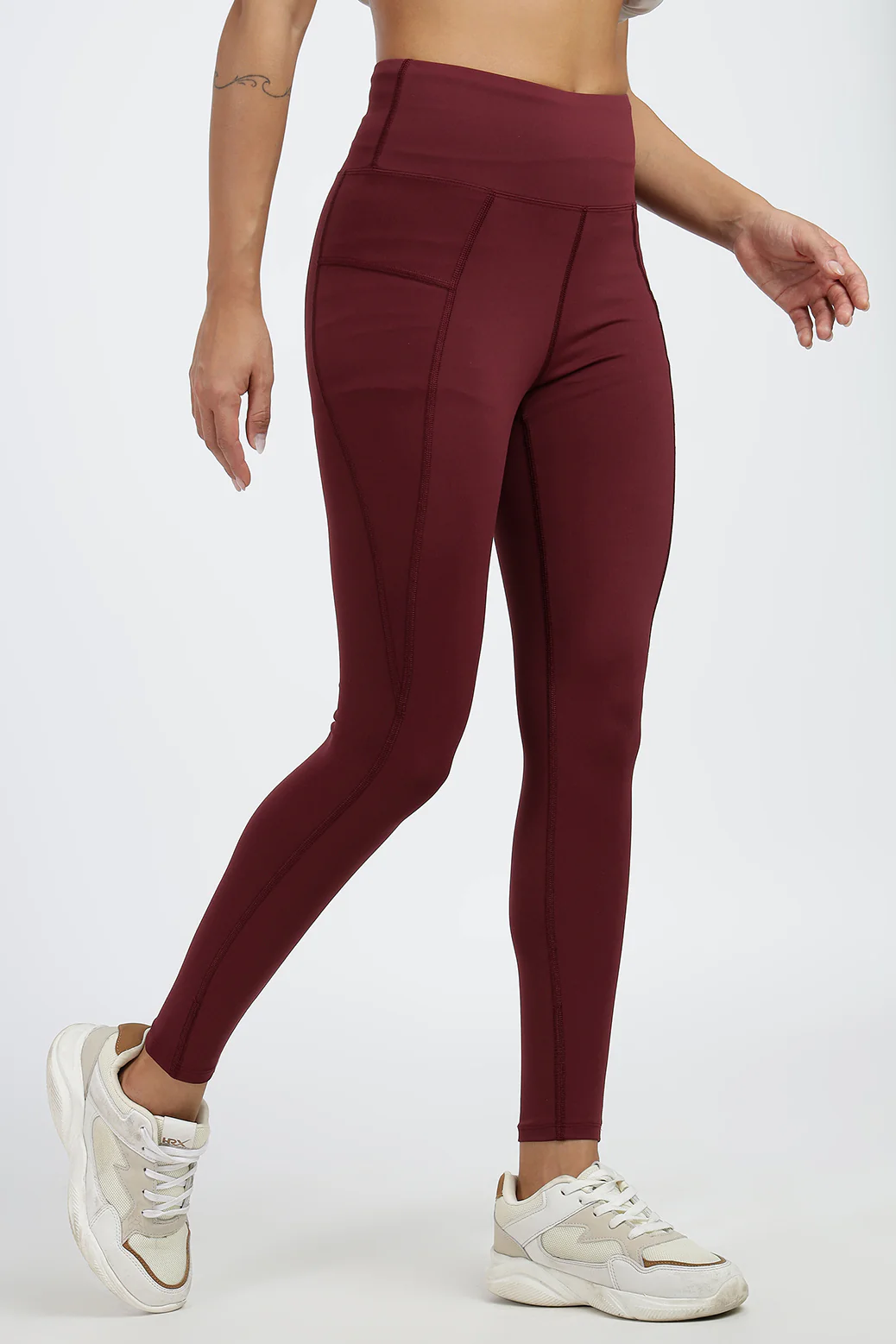 Timeless Nylon Leggings Maroon - Image 6
