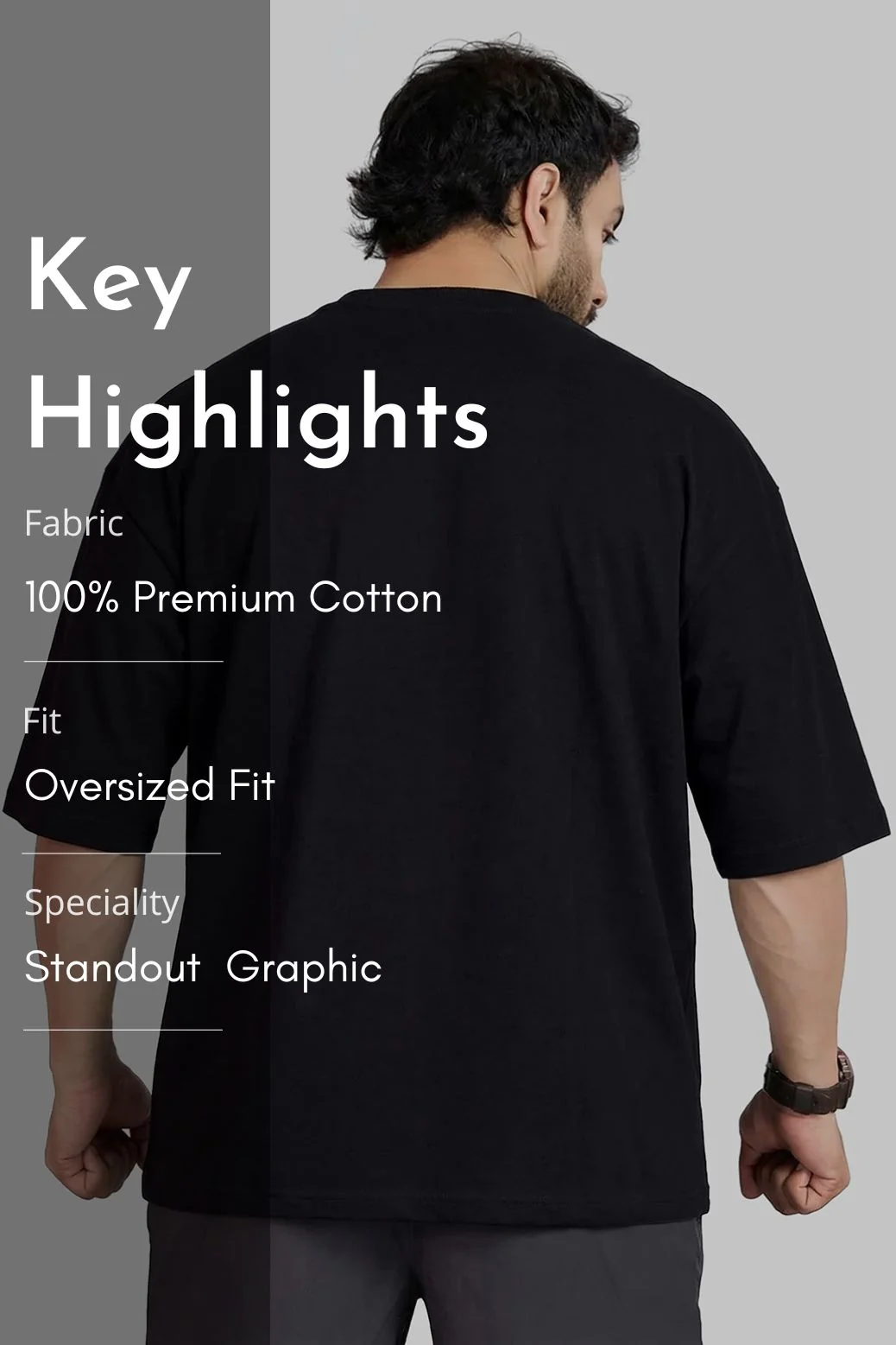 Trust The Hustle Oversized T-shirt Black - Image 6