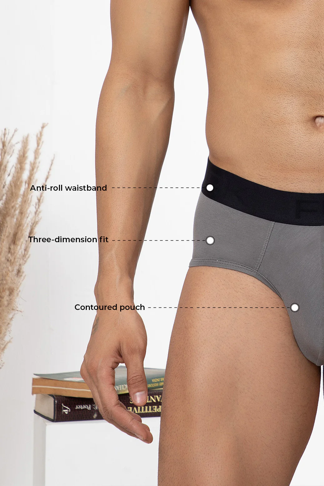 Ultra Soft Modal Briefs Classic Grey - Image 3