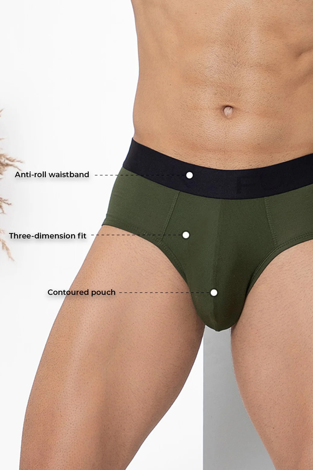 Ultra Soft Modal Briefs Classic Olive - Image 3