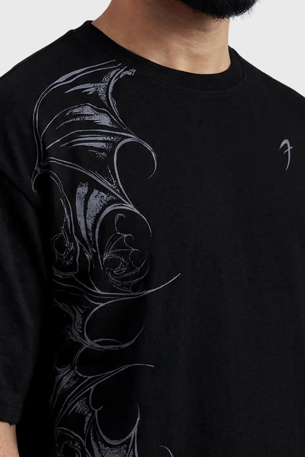 Void Angel Oversized T-shirt Black - Image 3